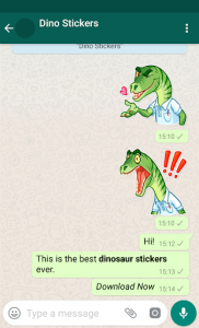 اسکرین شات برنامه New WAStickerApps - Dinosaur Stickers For Chat 4