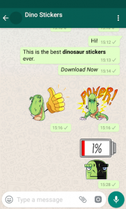 اسکرین شات برنامه New WAStickerApps - Dinosaur Stickers For Chat 7
