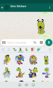 اسکرین شات برنامه New WAStickerApps - Dinosaur Stickers For Chat 5