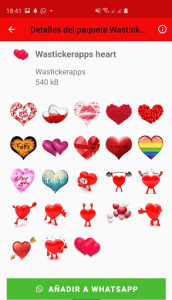 اسکرین شات برنامه Wastickerapps love stickers emojis for Whatsapp 6