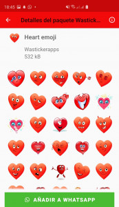 اسکرین شات برنامه Wasticker love for Whatsapp 8