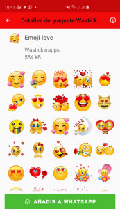 اسکرین شات برنامه Wasticker love for Whatsapp 1