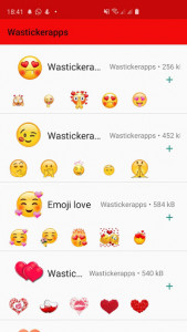 اسکرین شات برنامه Wastickerapps love stickers emojis for Whatsapp 4