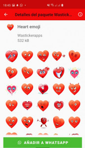 اسکرین شات برنامه Wastickerapps love stickers emojis for Whatsapp 8