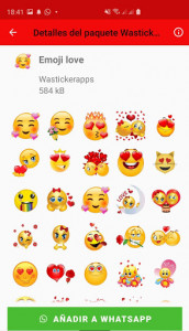 اسکرین شات برنامه Wastickerapps love stickers emojis for Whatsapp 5
