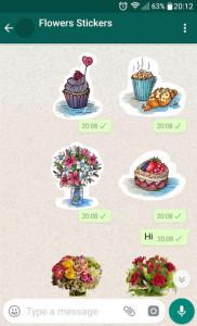 اسکرین شات برنامه New WAStickerApps 🌹 Flower Stickers For WhatsApp 4