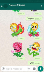 اسکرین شات برنامه New WAStickerApps 🌹 Flower Stickers For WhatsApp 5