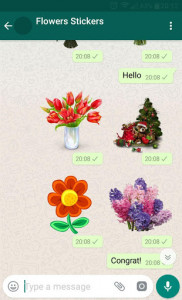 اسکرین شات برنامه New WAStickerApps 🌹 Flower Stickers For WhatsApp 3