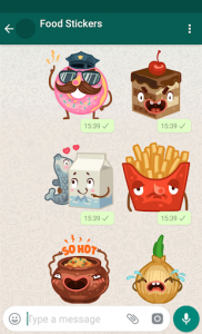 اسکرین شات برنامه New WAStickerApps - Food Stickers For WhatsApp 1
