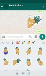 اسکرین شات برنامه New WAStickerApps 🍓🥑 Fruit Stickers For WhatsApp 4