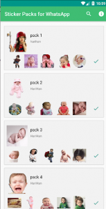 اسکرین شات برنامه Funny Babies Stickers for WhatsApp 2