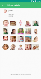 اسکرین شات برنامه Funny Babies Stickers for WhatsApp 5
