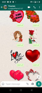 اسکرین شات برنامه Animated Love Stickers 7