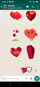 اسکرین شات برنامه Animated Love Stickers 4
