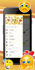 اسکرین شات برنامه WASticker animated emojis 2