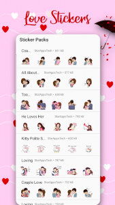 اسکرین شات برنامه Love Stickers For Whatsapp 2020 (WAstickerapps) 1
