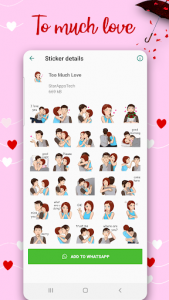 اسکرین شات برنامه Love Stickers For Whatsapp 2020 (WAstickerapps) 6