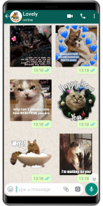 اسکرین شات برنامه WASticker - Cat Stickers 3