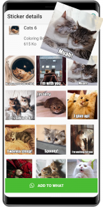 اسکرین شات برنامه WASticker - Cat Stickers 8