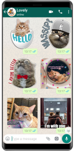 اسکرین شات برنامه WASticker - Cat Stickers 2