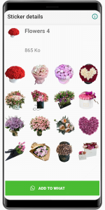 اسکرین شات برنامه WASticker My Flowers Stickers 6