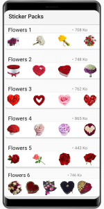 اسکرین شات برنامه WASticker My Flowers Stickers 4