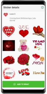 اسکرین شات برنامه Love Stickers 2020 ❤️ WAStickerApps Love 5