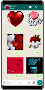 اسکرین شات 2 برنامه WASticker -Love Stickers Story