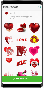 اسکرین شات 7 برنامه WASticker -Love Stickers Story