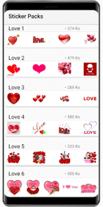 اسکرین شات برنامه New Love Stickers 2020 ❤️ WAStickerApps Love 4