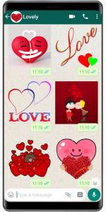 اسکرین شات برنامه WASticker - Love Stickers 3