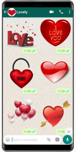 اسکرین شات برنامه WASticker - Love Stickers 1