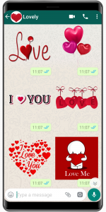 اسکرین شات برنامه WASticker - Love Stickers 2