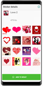 اسکرین شات برنامه WASticker - Love Stickers 6