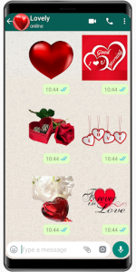 اسکرین شات برنامه Romantic heart stickers 2020 ❤️ WAStickerApps Love 2