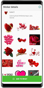 اسکرین شات برنامه Romantic heart stickers 2020 ❤️ WAStickerApps Love 4