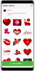 اسکرین شات برنامه Romantic heart stickers 2020 ❤️ WAStickerApps Love 5
