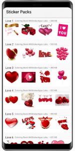 اسکرین شات برنامه Romantic heart stickers 2020 ❤️ WAStickerApps Love 3