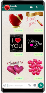 اسکرین شات برنامه Romantic heart stickers 2020 ❤️ WAStickerApps Love 1