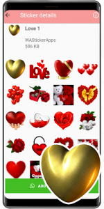 اسکرین شات برنامه New amor stickers for WAStickerApps love 2020 4