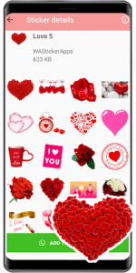 اسکرین شات برنامه New amor stickers for WAStickerApps love 2020 7
