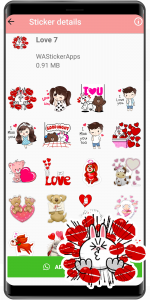 اسکرین شات برنامه WASticker - amor stickers 8