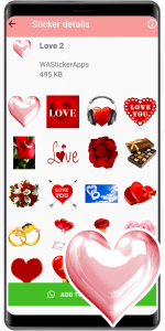 اسکرین شات برنامه WASticker - Love couple 4