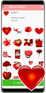 اسکرین شات برنامه WASticker - Love couple 6