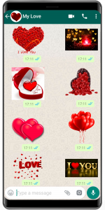 اسکرین شات برنامه WASticker love stickers 1