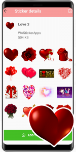 اسکرین شات برنامه WASticker love stickers 6