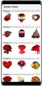 اسکرین شات برنامه WASticker : flowers stickers 4