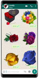 اسکرین شات برنامه WASticker : flowers stickers 3