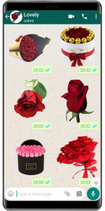 اسکرین شات برنامه WASticker : flowers stickers 1