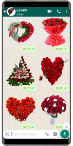 اسکرین شات 2 برنامه WASticker : flowers stickers